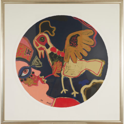 Corneille - Carborundum litho - l'Oiseau presque déraisonnable